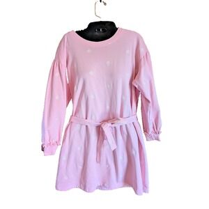 Draper James Women's Bobbie Sweatshirt Dress Size XS Embroidered Comfy Soft Pink